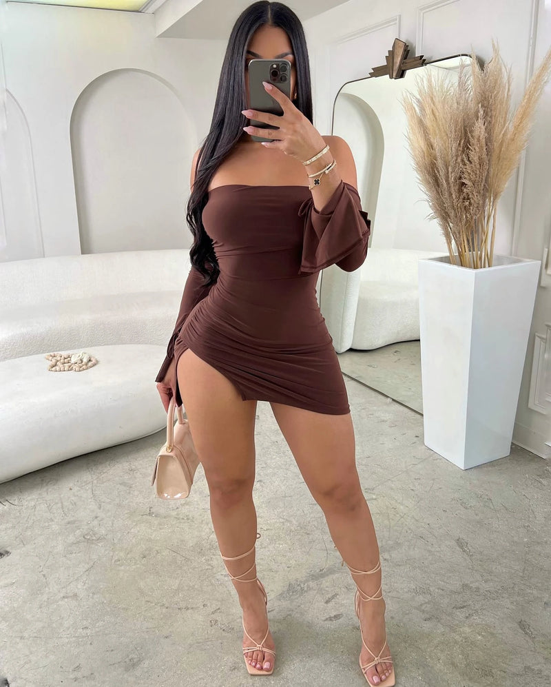 Vestido negro sin tirantes