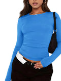 Camiseta negra de manga larga ajustada