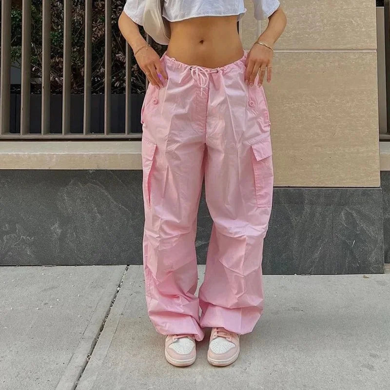 Pantalones cargo rosados